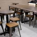 O'Coffee Club - Jewel Changi Airport (Basement Level) | Product Seen: [Leo Low Stool – Wood Seat, FLAT® KX22 – H720 (For Dining Table) & Customised Distressed table top + Ricky Table Base – Customisable]